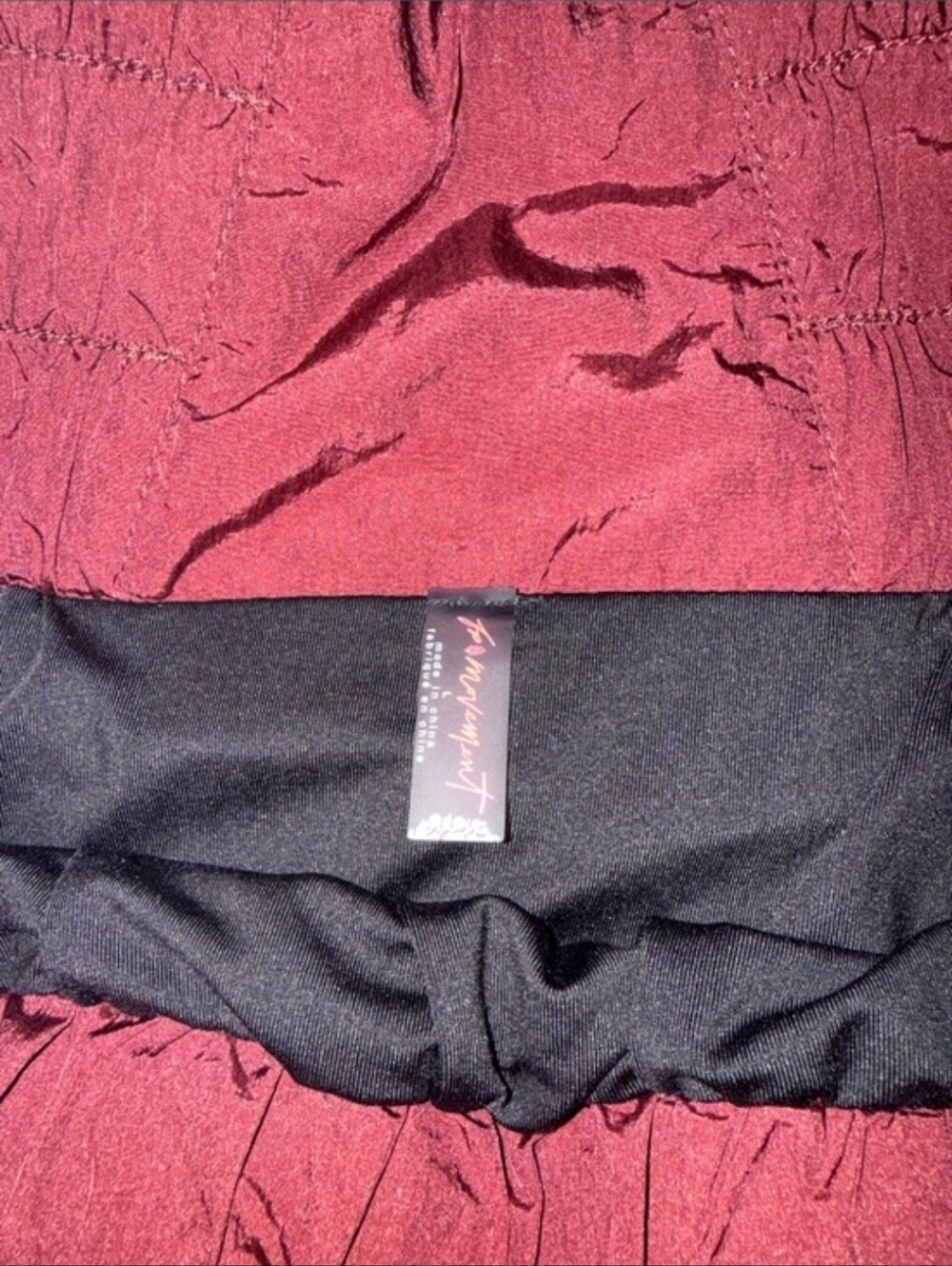FREE PEOPLE Movement Burgundy Elastic Waistband Shorts